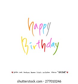 Hand drawn greeting /  vector - calligraphy