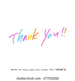 Hand drawn greeting /  vector - calligraphy