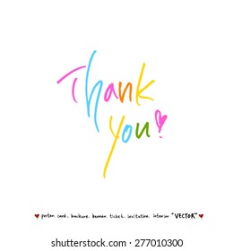 Hand drawn greeting /  vector - calligraphy