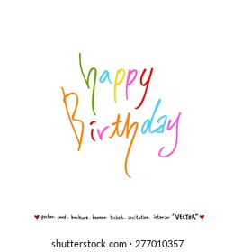 Hand drawn greeting /  vector - calligraphy