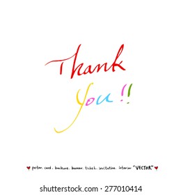 Hand drawn greeting /  vector - calligraphy