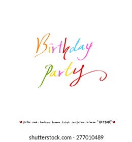 Hand drawn greeting /  vector - calligraphy