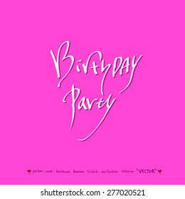 Hand drawn greeting /  vector - calligraphy