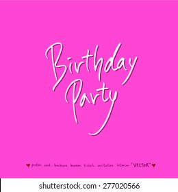 Hand drawn greeting /  vector - calligraphy