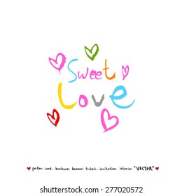Hand drawn greeting /  vector - calligraphy