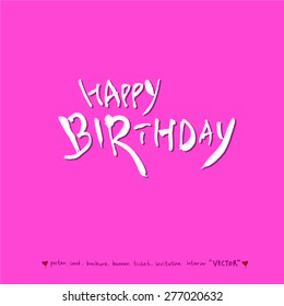 Hand drawn greeting /  vector - calligraphy