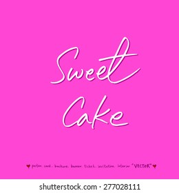 Hand drawn greeting /  vector - calligraphy