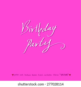 Hand drawn greeting /  vector - calligraphy