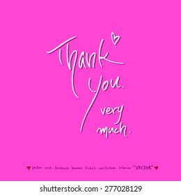 Hand drawn greeting /  vector - calligraphy