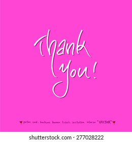 Hand drawn greeting /  vector - calligraphy