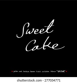 Hand drawn greeting /  vector - calligraphy