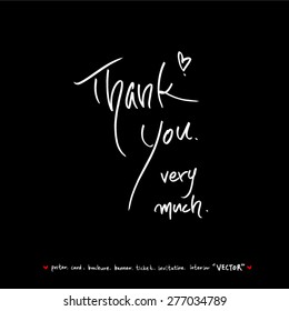 Hand drawn greeting /  vector - calligraphy