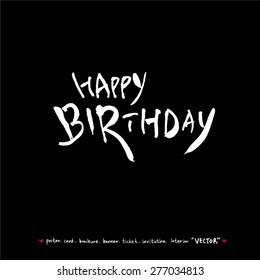 Hand drawn greeting /  vector - calligraphy