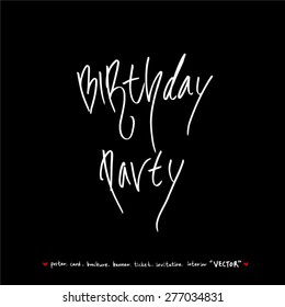 Hand drawn greeting /  vector - calligraphy