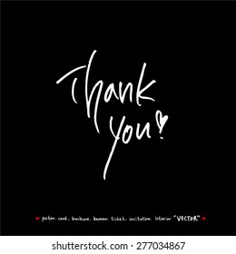 Hand drawn greeting /  vector - calligraphy