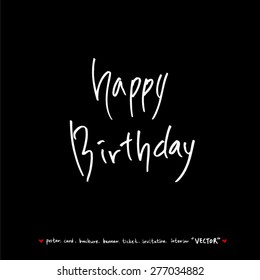 Hand drawn greeting /  vector - calligraphy