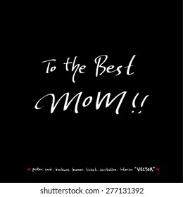 Hand drawn greeting /  vector - calligraphy
