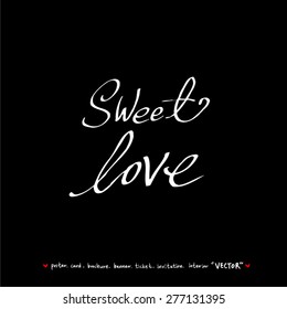 Hand drawn greeting /  vector - calligraphy