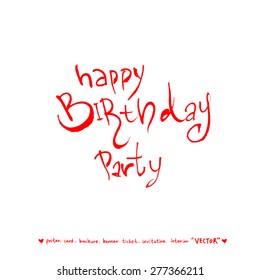 Hand drawn greeting /  vector - calligraphy