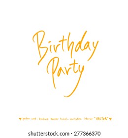Hand drawn greeting /  vector - calligraphy