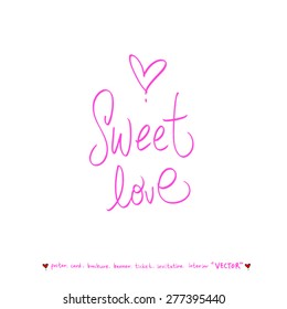 Hand drawn greeting /  vector - calligraphy