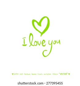 Hand drawn greeting /  vector - calligraphy