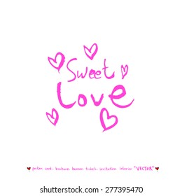 Hand drawn greeting /  vector - calligraphy