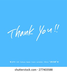 Hand drawn greeting /  vector - calligraphy