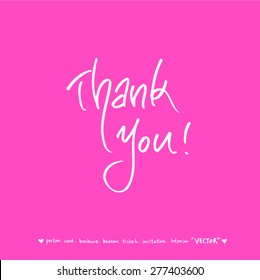 Hand drawn greeting /  vector - calligraphy