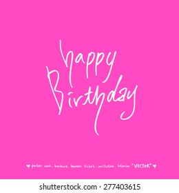 Hand drawn greeting /  vector - calligraphy