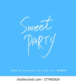 Hand drawn greeting /  vector - calligraphy