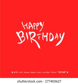 Hand drawn greeting /  vector - calligraphy