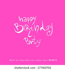 Hand drawn greeting /  vector - calligraphy