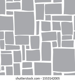 hand drawn grey blocks. simple shapes. minimalistic seamless pattern