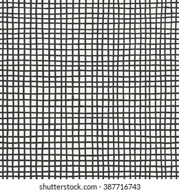 hand drawn grid pattern design. vector illustration