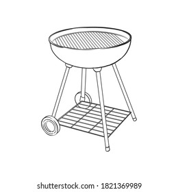Hand drawn grill. Vector illustration. 