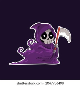 Hand Drawn Grim Reaper Halloween Element