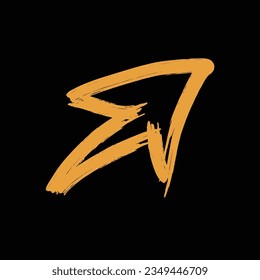 hand drawn grunge arrow graffiti element