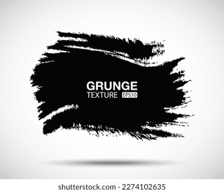 Hand drawn grunge background. Brush stroke. Sale banner. Distress texture. Blank shapes. Distort border. Vector grunge frame 