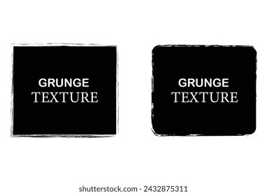 Conjunto de fondo de grunge dibujado a mano. Pincelada. Banners de venta. Texturas de sufrimiento. Formas en blanco. Vector grunge marco. Grunge moderno marco de pincel de tinta. Ilustración de vector negro. Archivo EPS 49.