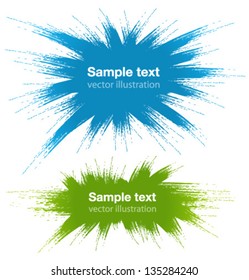 Hand Drawn Grunge Banners. Vector Illustration