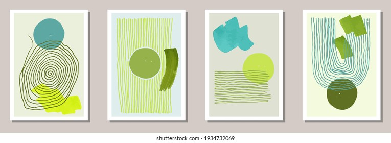 Hand drawn grunge banners vector collection. Watercolor splashes patterns. Chinese style design. Stylish office poster layouts. Brush stroke elements.