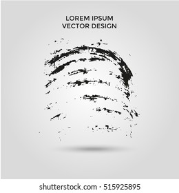 Hand drawn grunge brush strokes isolated on grey background, frames for text or quote.