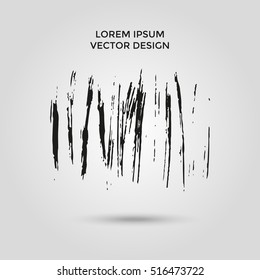 Hand drawn grunge brush strokes isolated on grey background, frames for text or quote.