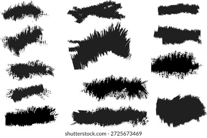 Textura de pincel grunge desenhado à mão com traços de tinta ásperos