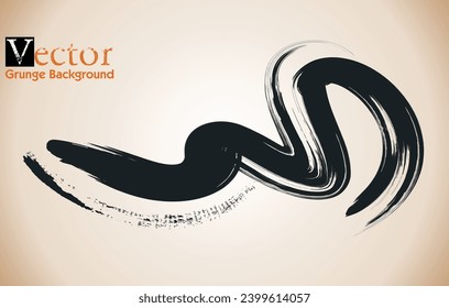 Hand Drawn Grunge Brush vector, Black vector brush strokes, Dry Brush Wave Stroke Element . Grunge Urban Background.Texture Grunge Urban Background