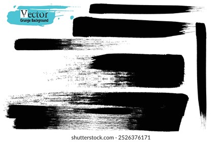 Hand Drawn Grunge Brush vector, Set of Hand Drawn Grunge Brush Smears, Black vector brush strokes collection. Black paint spots vector for design, Set of Hand Drawn Grunge Brush Smears,  Grungy art