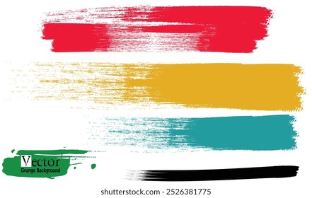 Handgezeichnete Grunge Pinsel Vektor, Set von Handgezeichnete Grunge Pinsel Schmiere, Schwarze Vektorpinsel Pinselstriche Sammlung. Schwarze Farbe Flecken Vektor für Design, Set von Hand gezeichnet Grunge Brush Smears, Grungy Kunst