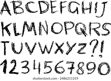 Hand Drawn Grunge Chalk Textured Font