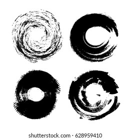 hand drawn grunge circle background shapes
